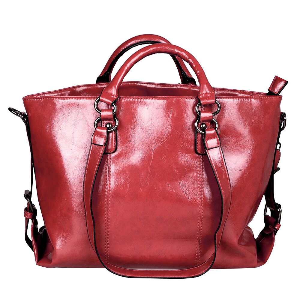 Women Soft Oiled Leather Handbag Messenger Shoulder Tote Bag Crossbody Satchel