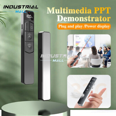 2 in 1 Rechargeable Presentation Clicker Pointer Remote Control for Computer 