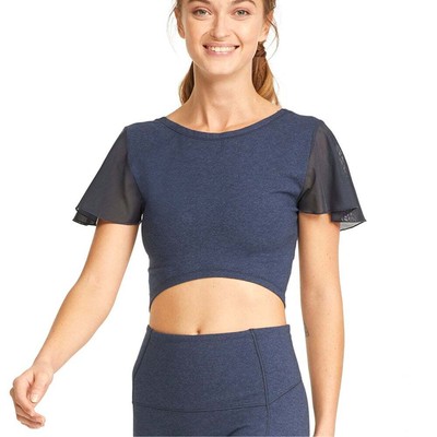 

Puma Exhale Training Crop Top Женские синие повседневные топы 521468-43, Синий