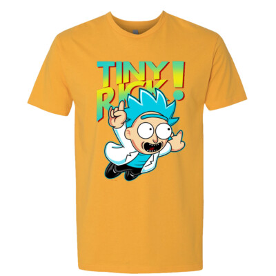 Tiny Rick Mens T shirt Funny scientist Inspired Wubba Lubba Dub humor Riggity
