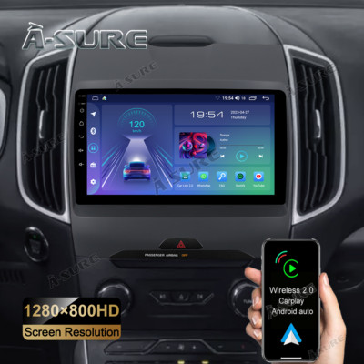 2+32GB Android 13 Carplay Stereo Radio for Ford Edge S-Max 2015-2022 GPS Navi
