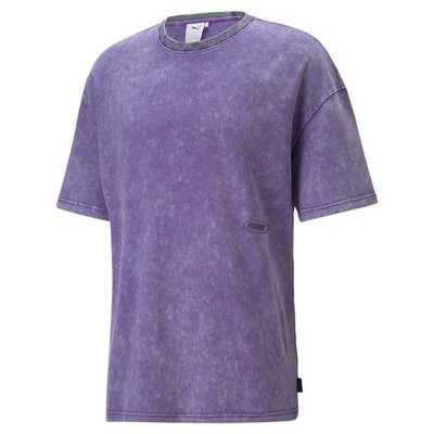 

Puma PAM X Printed Crew Neck Short Sleeve TShirt Mens Purple Casual Tops 5362, Фиолетовый, Puma P.A.M. X Printed Crew Neck Short Sleeve TShirt