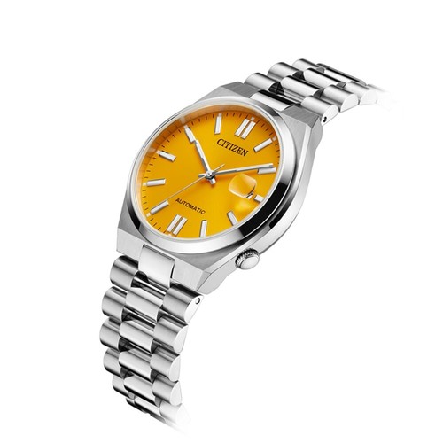 Pre-owned Citizen Nj0150-81z Automatic Yellow Dial Stainless Steel Tsuyosa Sapphire