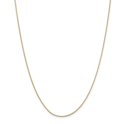 Pre-owned Superdealsforeverything Real 14kt Yellow Gold 20 Inch .9mm Round Snake With Lobster Clasp Chain; 20 Inch