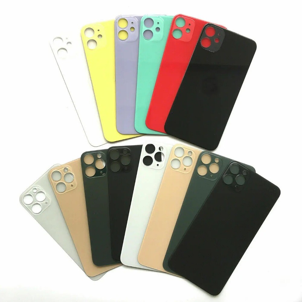 Back Glass Replacement Cover For iPhone 15 14 13 12 11 Pro Max XR XS 8 Big Hole