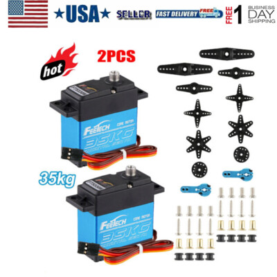 2x Waterproof 35kg Metal Gear Digital Servo HIGH TORQUE & SPEED RC Car Servo US