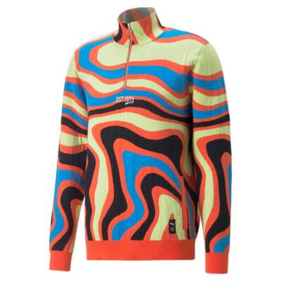 

Puma Lava Knit Half Zip Толстовка мужская оранжевая 53611801, Оранжевый