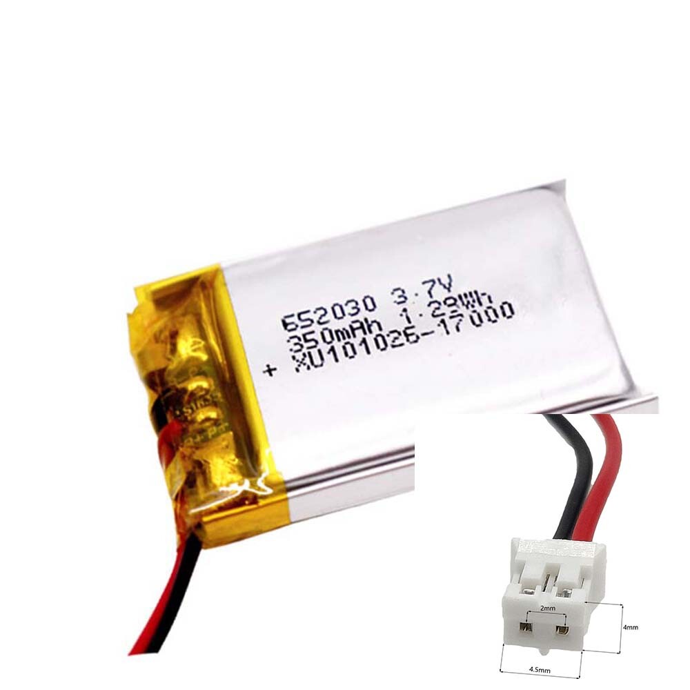 Rechargeable 3.7V 350Mah 652030  Polymer Ion Battery For  SMART WATCH GPS