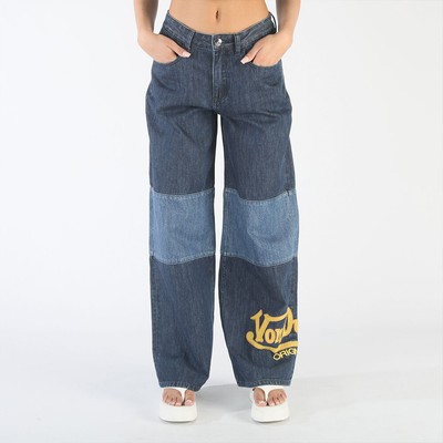 

Женские джинсовые брюки Von Dutch Originals Wmns Big Logo синий, Von Dutch Originals Wmns Big Logo Denim Pants