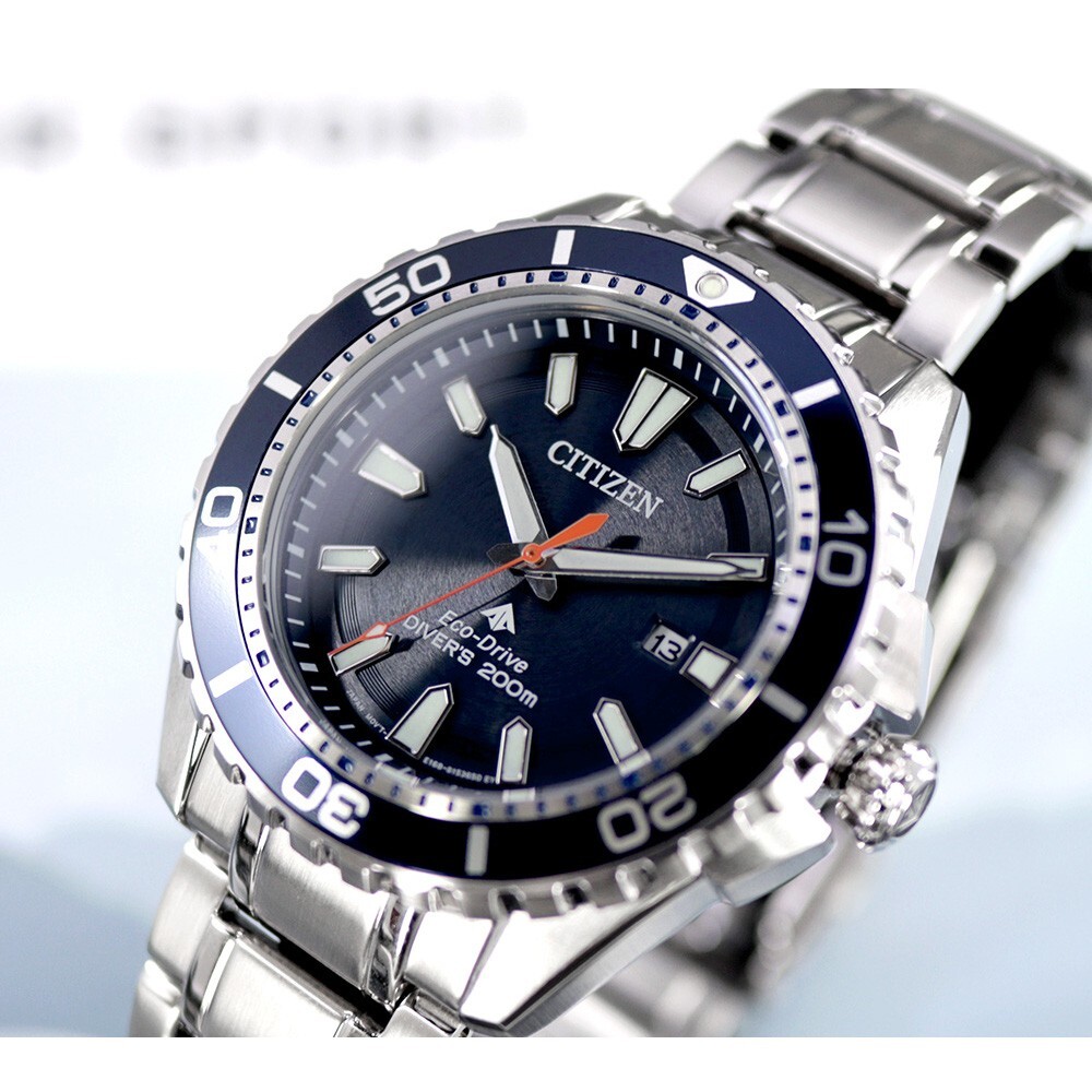 Pre-owned Citizen Ecodrive Promaster Diver's Watch Men 44mm 200m Stainless Steel Japanmade
