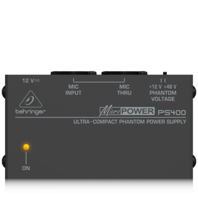 Behringer PS400 Ultra-Low Noise Phantom Power Supply, +12/+48V
