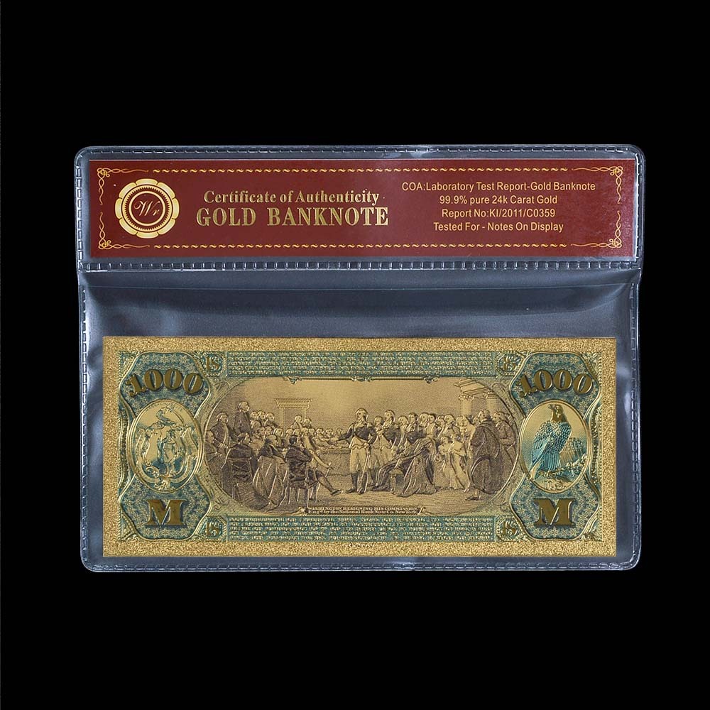 WR 1875 First National Bank $1000 Dollars Gold US Banknote ...