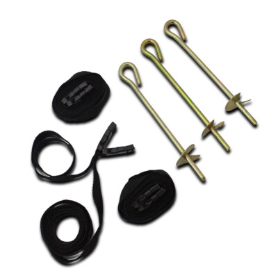 3er Sicherungsset Bodenanker Befestigungshaken Windsicherung für Gartentrampolin