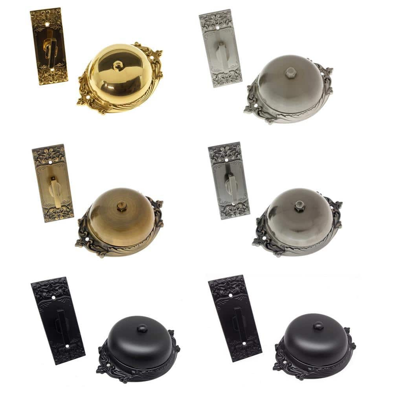 Craftsman Mechanical Twist Door Bell Solid Brass Classic Design Home Antique