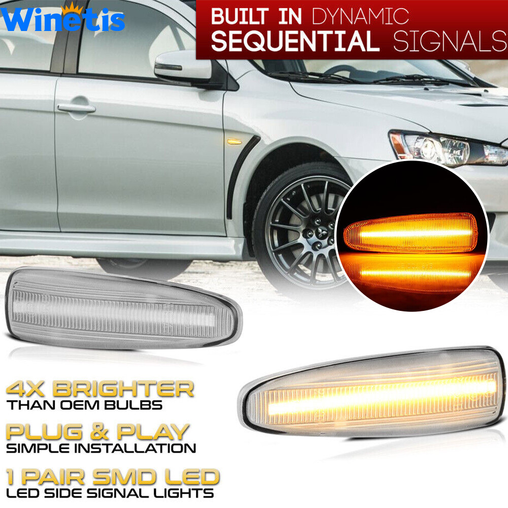 For 2008-2017 Lancer EVO X Outlander LED Side Fender Signal