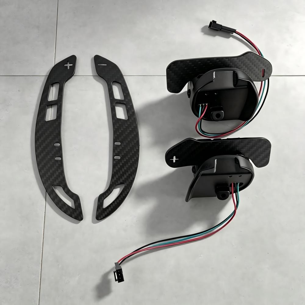 Carbon Fiber Steering Wheel Paddle Shifter Extension For Dodge Charger Challenge