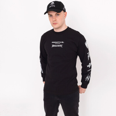 

Мужская футболка Primitive x Megadeth Loud LS Lifestyle черный, Primitive x Megadeth Loud LS Lifestyle T-Shirt