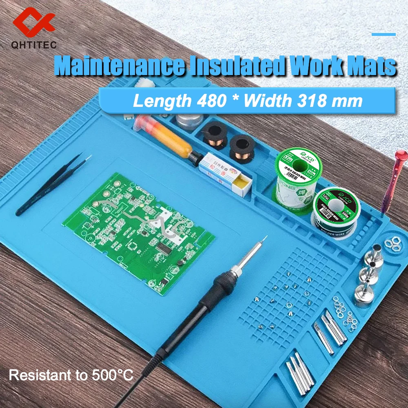 Silicone Soldering Pad Desk Platform Mat for Welding Station Iron Phone PC Repai