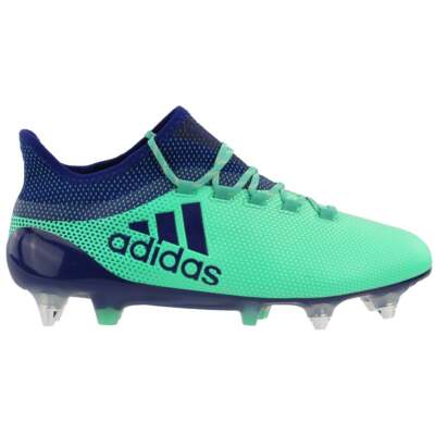 Футбольные бутсы adidas X 17.1 Soft Ground Мужские зеленые кроссовки Спортивная обувь CP917