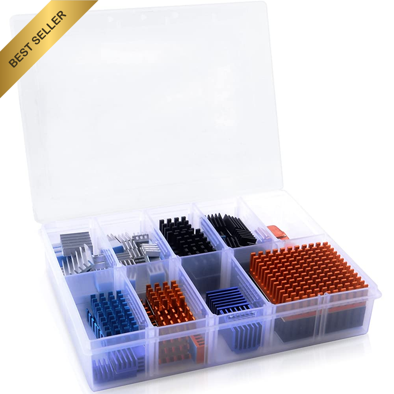 102Pcs Heatsink Kit with Conductive Adhesive Tape, Cooler Heat Sink Cooling for