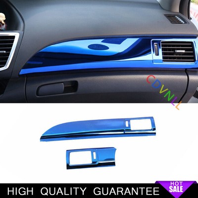 Central Console Instrument Strip Trim For Honda Accord 9th 2014-17 Blue Titanium