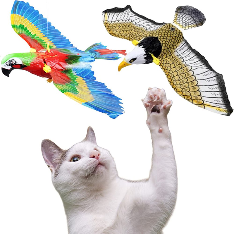 Cat Toys, Interactive Cat Toy Electric Hanging Flying Bird Funny Exercise Stick