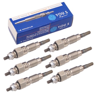 6 x YOU.S Original Glühstift Glühkerze 10,5 V 6,5 A für KUBOTA - Y103K 8412