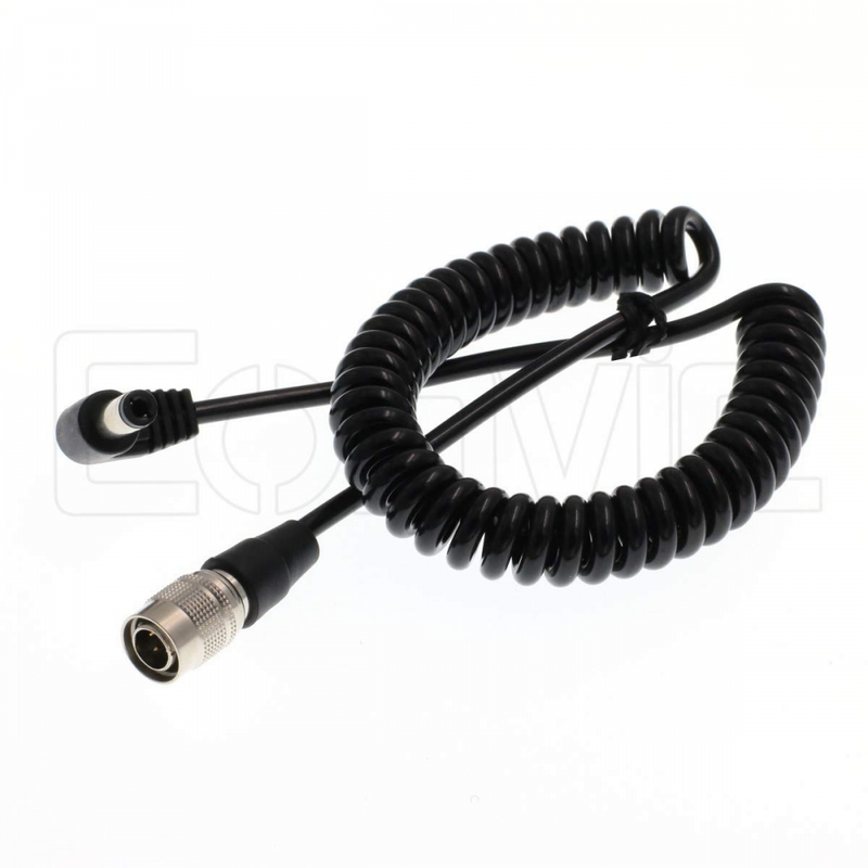 Eonvic DC Hirose 4pin Male Plug Power Coiled Cable For Sound Devices Zaxcomn ZOO