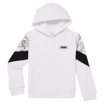 

Белая повседневная верхняя одежда Puma Untamed Pullover Hoodie Youth Girls 857216-02, Белый