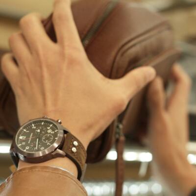 Pre-owned Philip Stein Skyfinder Chrono - Model 700cbr-crbr-crsch Watch