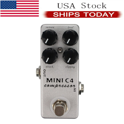MOSKY MINI C4 Compressor Guitar Effect Pedal Guitar True Bypass Guitar Pedal 9V