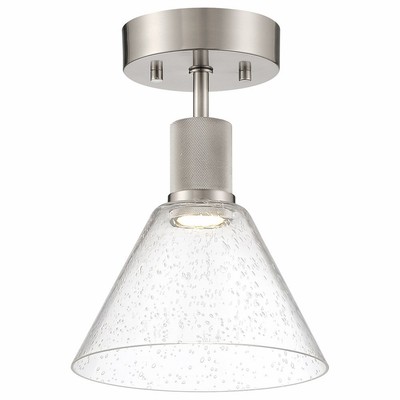 Access Lighting 63146LEDD-BS/SDG Port Nine - 9W 1 LED Semi-Flush Mount In