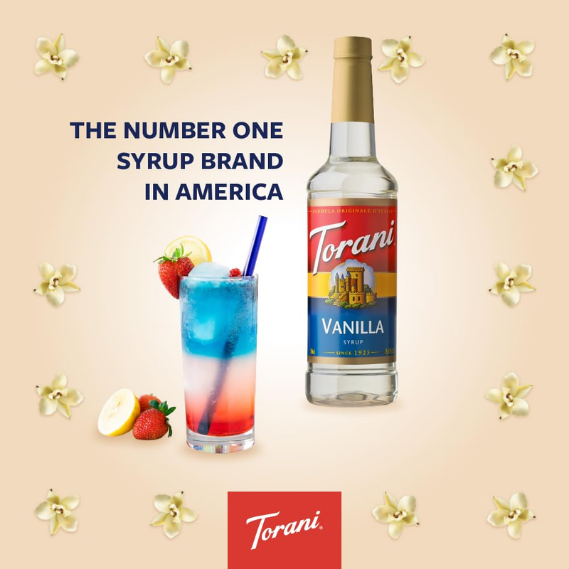 Torani Syrup, Vanilla, 25.4 Ounces (Pack of 4)