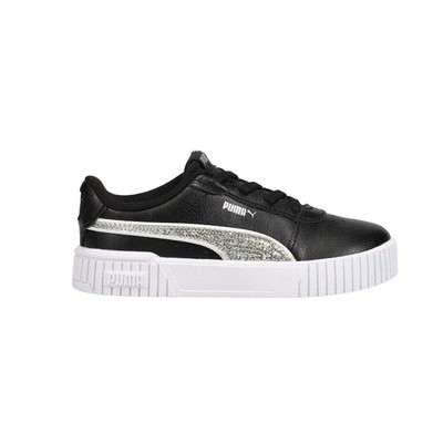 

Puma Carina 2.0 Glitzy Platform Toddler Girls Черные кроссовки Повседневная обувь 38618, Черный, Puma Carina 2.0 Glitzy Platform Toddler