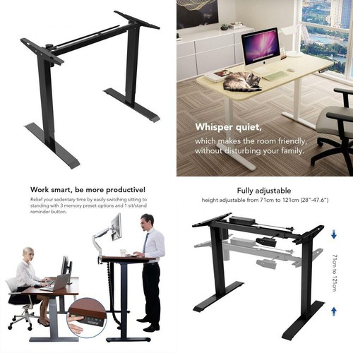 Home Office Furniture Black Flexispot E1b Height Adjustable
