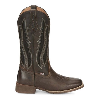 

Justin Boots Jaycie 11-дюймовые ковбойские женские коричневые повседневные ботинки с квадратным носком GY2971, Коричневый, Justin Boots Jaycie 11" Square Toe Cowboy