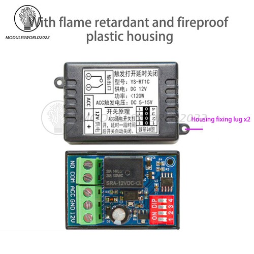 DC12V Car Time Delay Relay Module Trigger Delay On/Off Delay Switch Module
