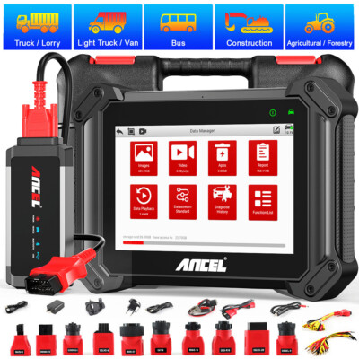 8000mAh Heavy Duty Truck Scanner OBD2 DPF Regen Car Diagnostic Tool 4core 2.0Ghz