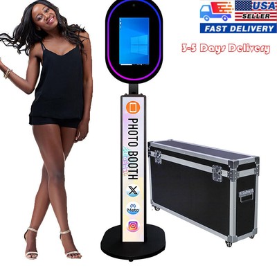 Mirror Photo Booth with HD Camera 13.3IN Touch Screen Photo Booth W/Flight Case