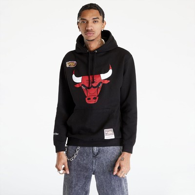 Мужское худи с логотипом Mitchell & Ness NBA Chicago Bulls Team черный черный