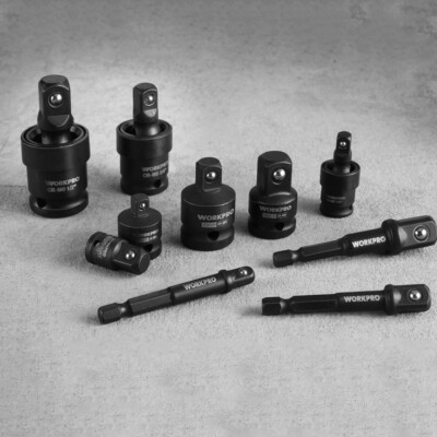 3PC Universal Joint Socket 4PCS Adapter Reducer 3PC Drill Adapter 1/4'' 3/8'' 1/2''