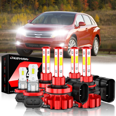 Para For Toyota Venza 2009-2016 LED Faros antiniebla Combo de bombillas 6500K
