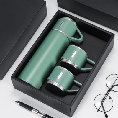 Thermos Coffee Travel Mug Stainless Steel Vacuum Flask Double Layer Gift Set