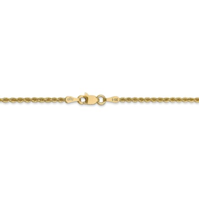 Pre-owned Skyjewelers Real 14kt Yellow Gold 20 Inch 2mm Regular Rope With Lobster Clasp Chain; 20 Inch