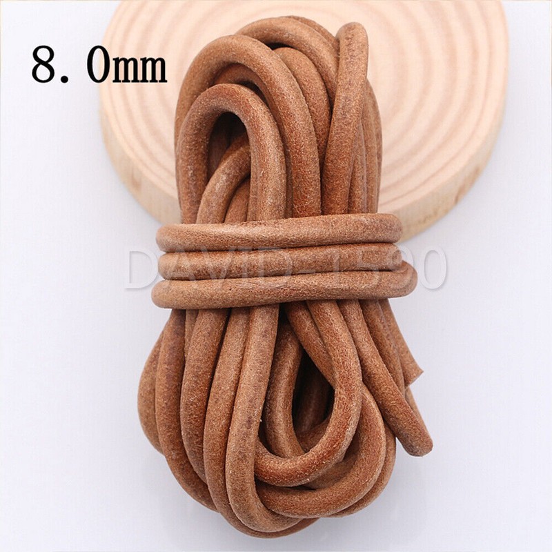 DIY Round Cow Real Leather Cord Lace Rope Weave String