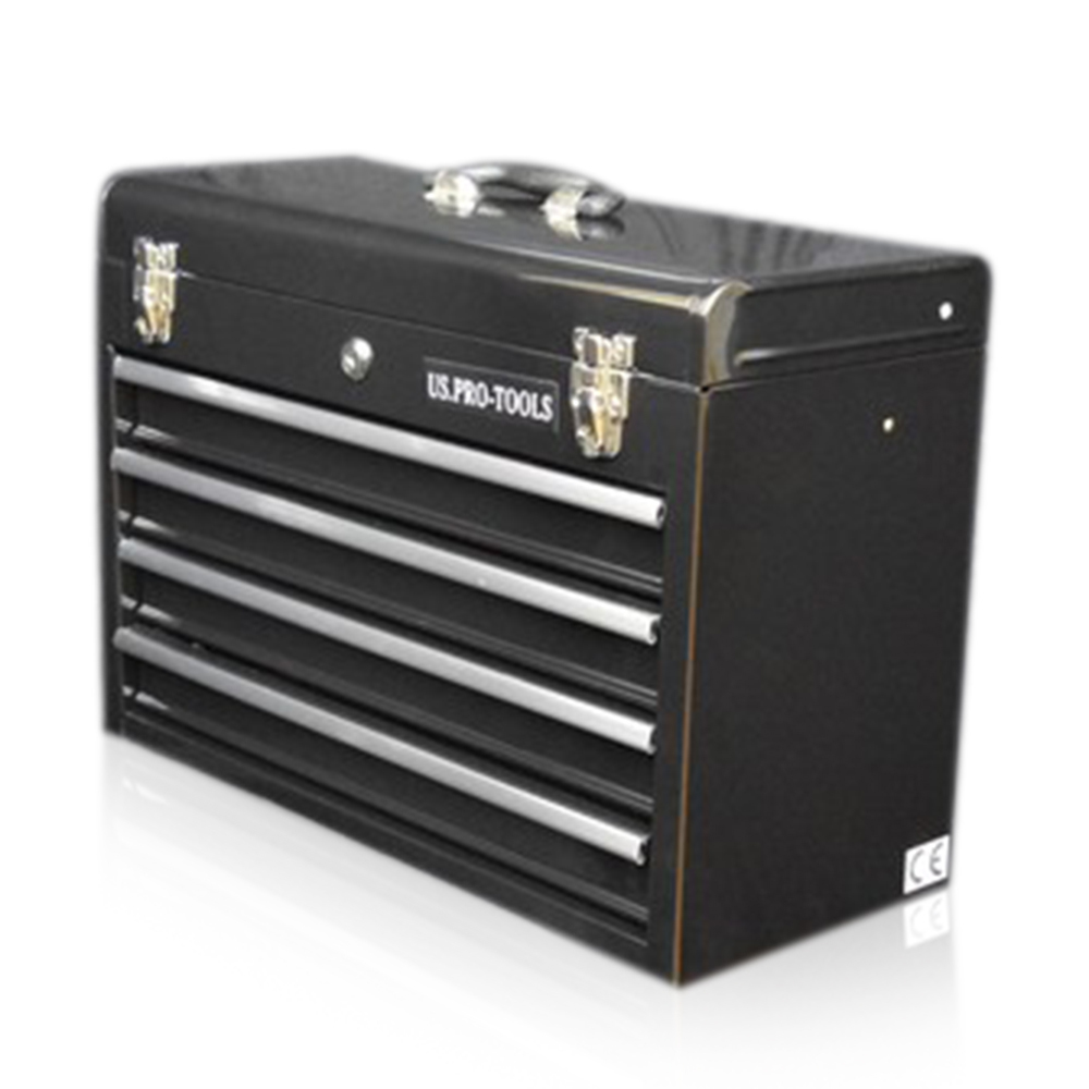 338 US Pro tools Portable Toolbox Tool Chest Box Cabinet Garage Steel 4 ...