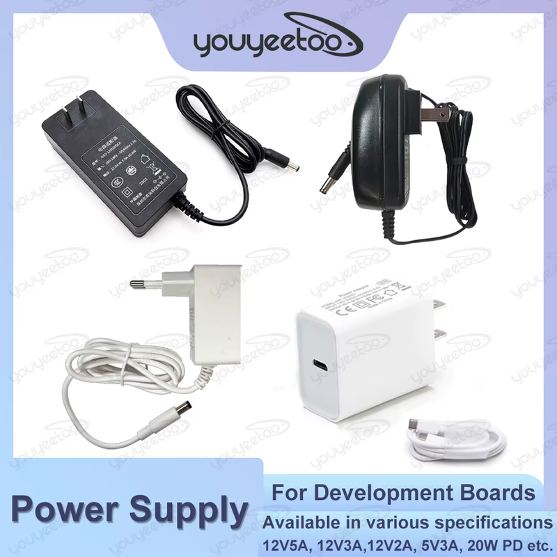 12V5A 5V3A DC Power Supply 12V3A Type-C Support EU US Standard For Raspberry Pi/