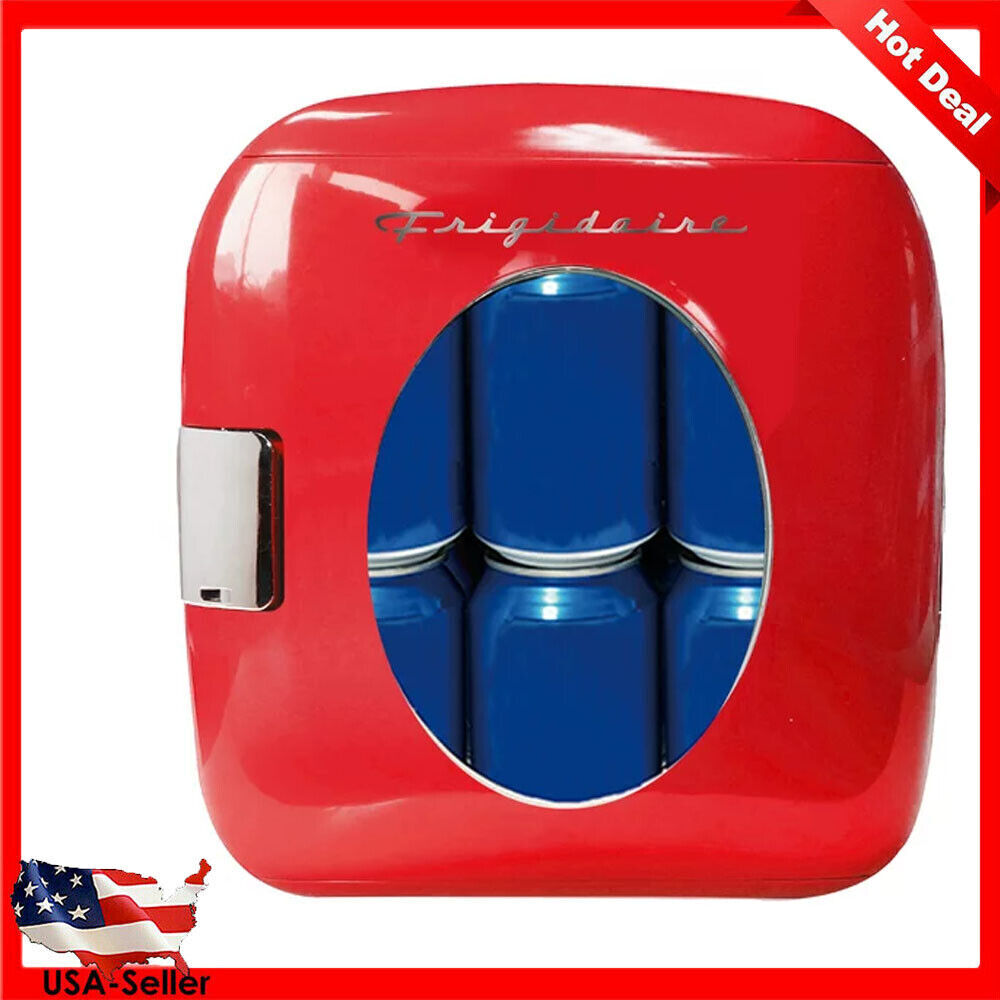 Retro Compact 12 Can Mini Cooler Refrigerators Snacks Fruit 