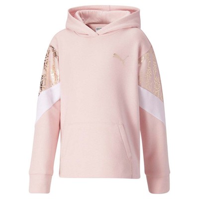 Puma Untamed Pack Pullover Hoodie Youth Girls Pink Повседневная верхняя одежда 858268-02