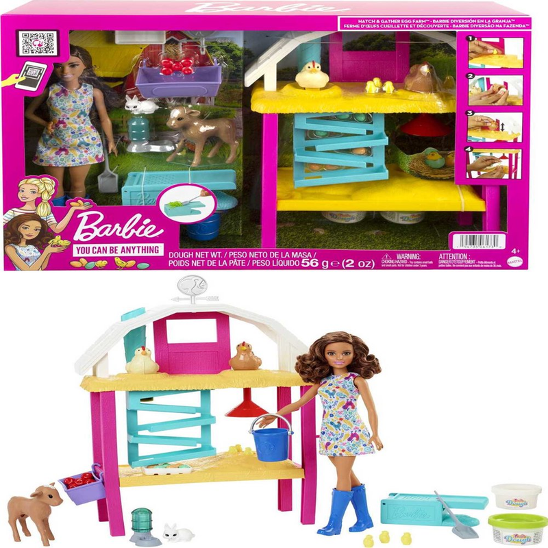 7 Off on Barbie Doll Playset, Hatch & Gather Egg Farm with Animals